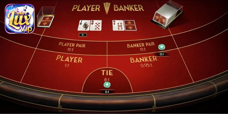 Giao diện cược baccarat trực tuyến phổ biến hiện nay.